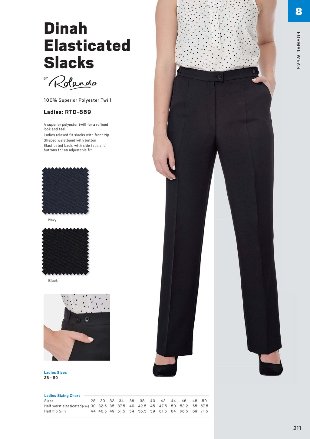 COLMART - Ladies Dinah Elasticated Slacks
