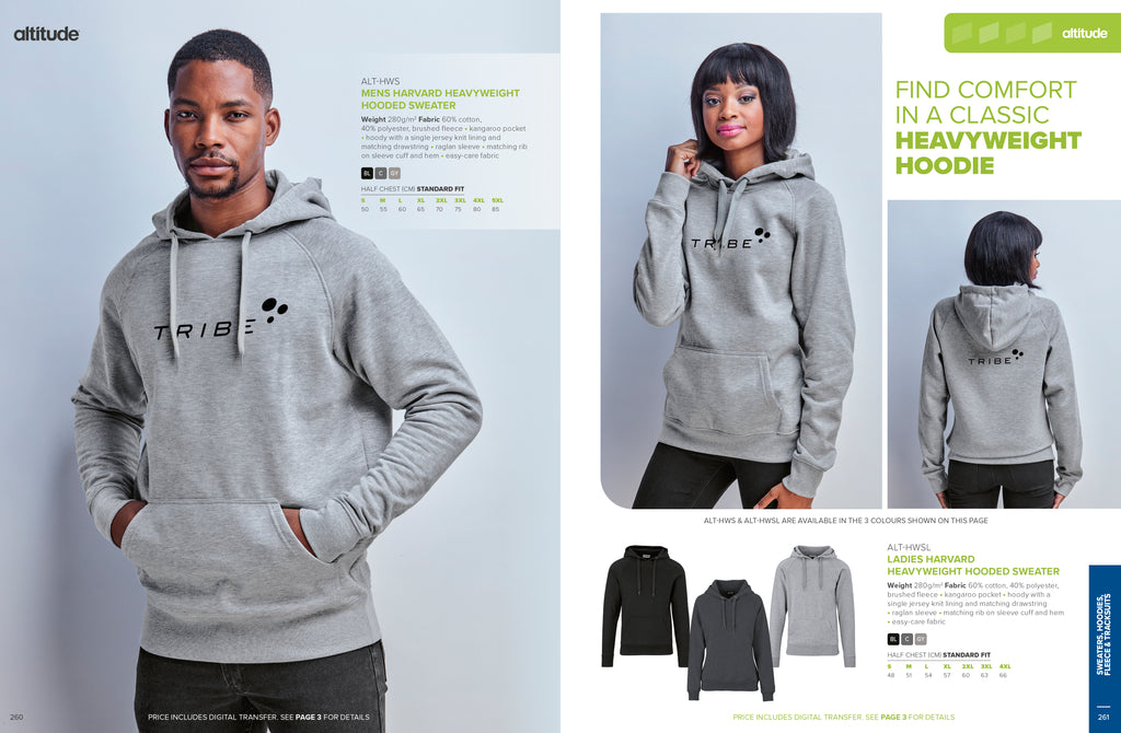 Amrod - Mens Harvard Heavyweight Hooded Sweater