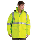 High Visibility Parka Jacket - Fluorescent Yellow