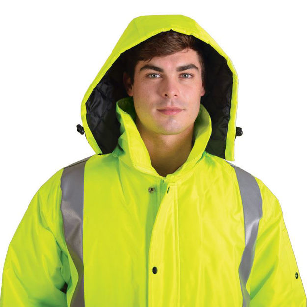 High Visibility Parka Jacket - Fluorescent Yellow