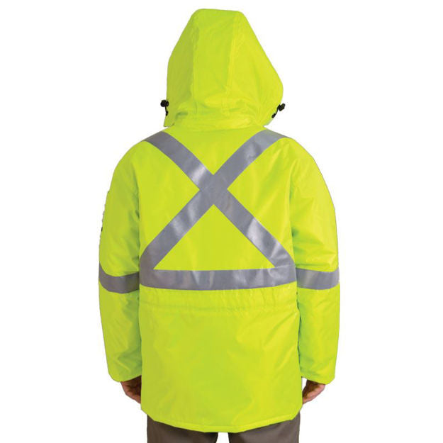 High Visibility Parka Jacket - Fluorescent Yellow